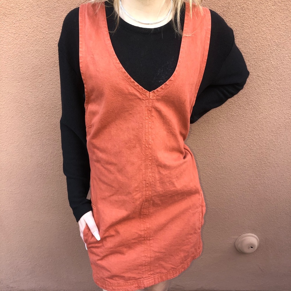 Burnt Orange Denim Dress
